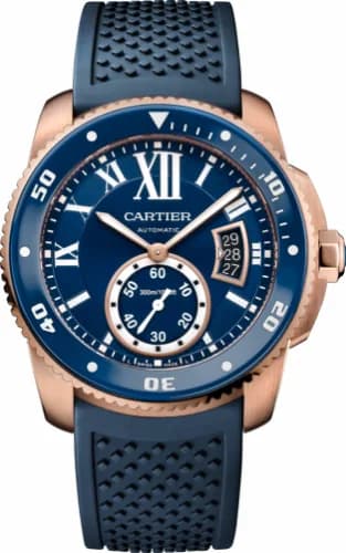 Cartier Calibre de Cartier Diver Pink Gold / Blue WGCA0010 — фото часов Cartier Calibre de Cartier Diver Pink Gold / Blue WGCA0010 — фото часов