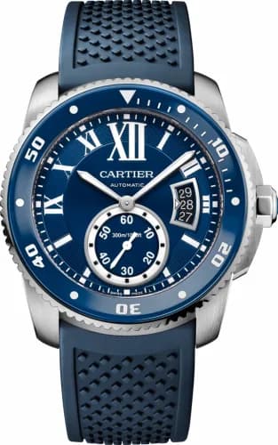 Cartier Calibre de Cartier Diver Stainless Steel / Blue / Rubber WSCA0011 — фото часов Cartier Calibre de Cartier Diver Stainless Steel / Blue / Rubber WSCA0011 — фото часов