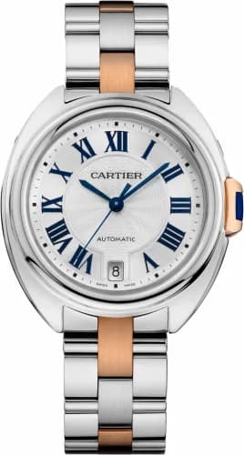 Cartier Clé de Cartier 35 Stainless Steel /Pink Gold / Silver / Bracelet W2CL0003 — фото часов Cartier Clé de Cartier 35 Stainless Steel /Pink Gold / Silver / Bracelet W2CL0003 — фото часов