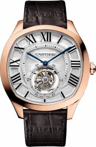 Cartier Drive de Cartier Flying Tourbillon Pink Gold / Silver W4100013