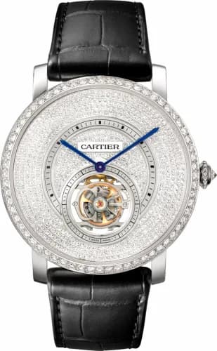 Cartier Rotonde de Cartier Flying Tourbillon White Gold / Diamond HPI00592 — фото часов Cartier Rotonde de Cartier Flying Tourbillon White Gold / Diamond HPI00592 — фото часов