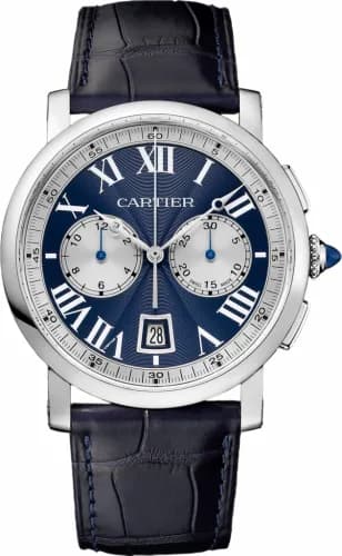 Cartier Rotonde de Cartier Chronograph White Gold / Blue W1556239 — фото часов Cartier Rotonde de Cartier Chronograph White Gold / Blue W1556239 — фото часов