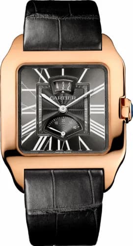Cartier Santos Dumont 38 Date / Power Reserve Pink Gold / Grey W2020068