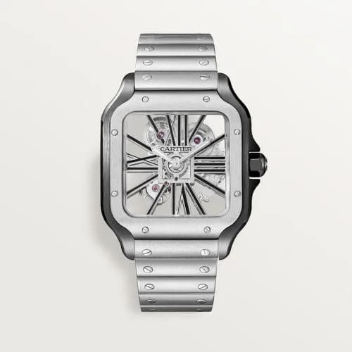 Cartier Santos de Cartier Large Skeleton Stainless Steel - ADLC WHSA0027