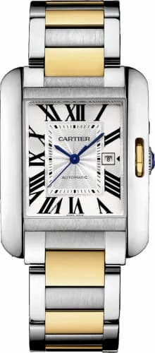 Cartier Tank Anglaise 29.8 Stainless Steel / Yellow Gold / Silver / Bracelet W5310047 — фото часов Cartier Tank Anglaise 29.8 Stainless Steel / Yellow Gold / Silver / Bracelet W5310047 — фото часов