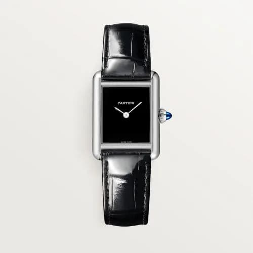 Cartier Tank Must Small Quartz Stainless Steel / Black WSTA0071