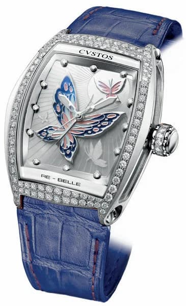 Cvstos Cvstos Hour Minute Seconde RE-BELLE PAPILLON STEEL / DIAMOND 1 ROW ROSE&BLUE BUTTERFLY WHITE MOP D00101.3600003 D00101.3600003 — фото часов Cvstos Cvstos Hour Minute Seconde RE-BELLE PAPILLON STEEL / DIAMOND 1 ROW ROSE&BLUE BUTTERFLY WHITE MOP D00101.3600003 D00101.3600003 — фото часов