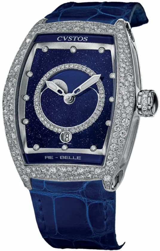 Cvstos Cvstos Hour Minute Seconde Re-belle Moon Steel Diamond Snow Setting D00109.3603001 D00109-3603001 — фото часов Cvstos Cvstos Hour Minute Seconde Re-belle Moon Steel Diamond Snow Setting D00109.3603001 D00109-3603001 — фото часов