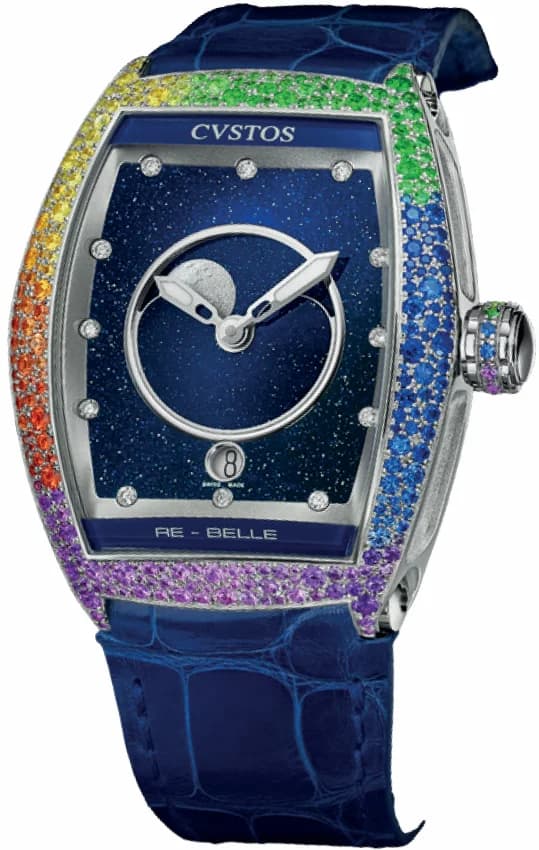 Cvstos Cvstos Hour Minute Seconde Re-belle Moon Steel Rainbow Snow Setting D00109.3603002 D00109-3603002 — фото часов Cvstos Cvstos Hour Minute Seconde Re-belle Moon Steel Rainbow Snow Setting D00109.3603002 D00109-3603002 — фото часов