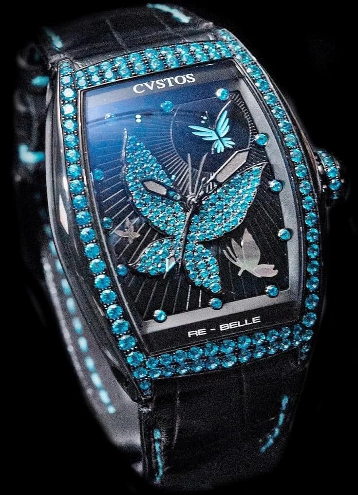 Cvstos Cvstos Hour Minute Seconde Re-Belle Papillon Blue Saphhires Re.Belle Papillon Blue Saphhires — фото часов Cvstos Cvstos Hour Minute Seconde Re-Belle Papillon Blue Saphhires Re.Belle Papillon Blue Saphhires — фото часов