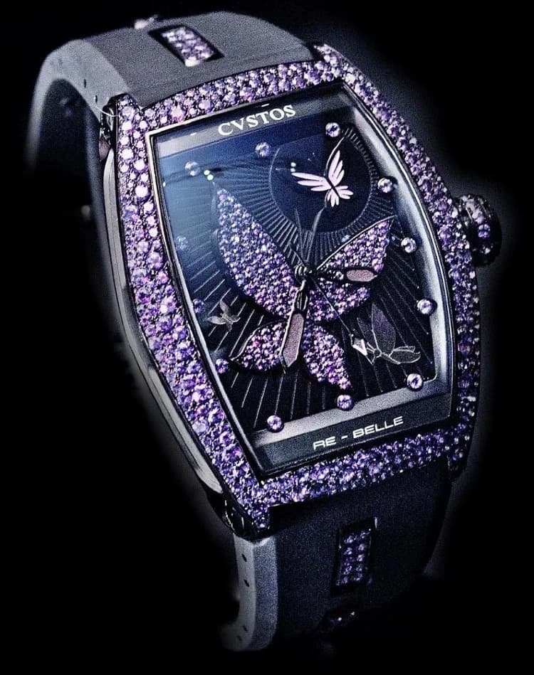 Cvstos Cvstos Hour Minute Seconde Re-Belle Papillon Purple Saphhires Re.Belle Papillon Purple Saphhires — фото часов Cvstos Cvstos Hour Minute Seconde Re-Belle Papillon Purple Saphhires Re.Belle Papillon Purple Saphhires — фото часов