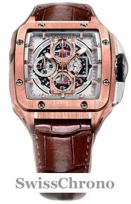 Cvstos Chronograph Evosquare ES Chrono Gold GT Evosquare Chrono RG Brown Croco