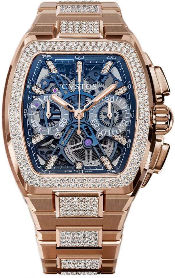 Cvstos Metropolitan Chrono 5N Red Gold Blue SQLT Diamond F00112.4223002 F00112-4223002