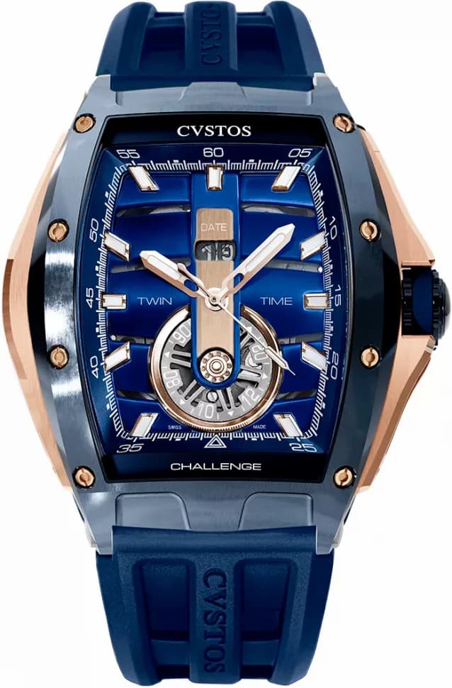 Cvstos Cvstos Racing Twin-time Navy Blue Steel Blue Dial A01108.4103002 A01108-4103002 — фото часов Cvstos Cvstos Racing Twin-time Navy Blue Steel Blue Dial A01108.4103002 A01108-4103002 — фото часов