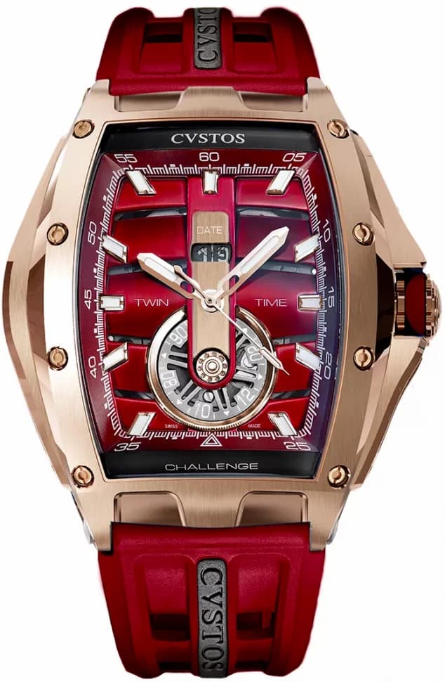 Cvstos Cvstos Racing Twin-time 5N Red Gold Bordo Dial A01108.4128001 A01108-4128001 — фото часов Cvstos Cvstos Racing Twin-time 5N Red Gold Bordo Dial A01108.4128001 A01108-4128001 — фото часов
