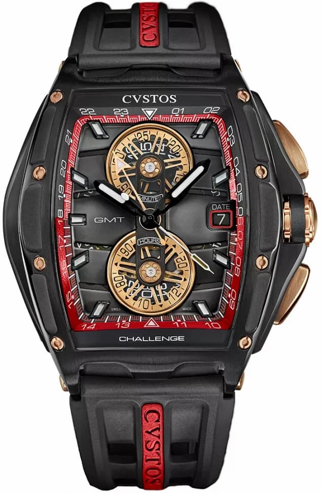 Cvstos Racing Chrono GMT Black Steel Red Dial B01110.4502002 B01110-4502002
