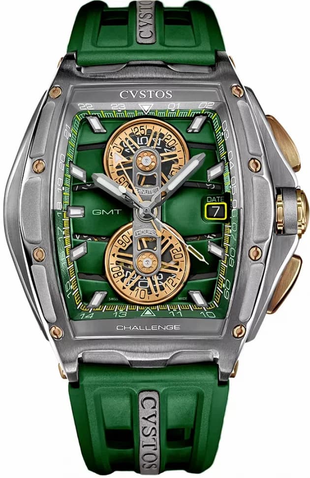 Cvstos Racing Chrono GMT Steel Green Dial B01110.4507001 B01110-4507001