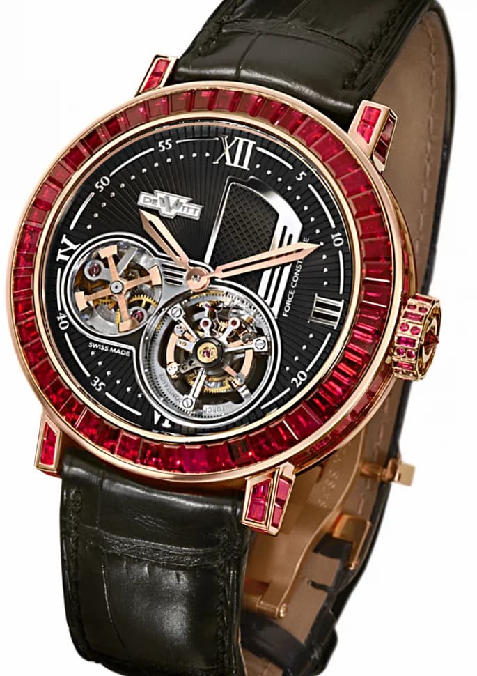 DeWitt Academia Tourbillon Force Constante Ruby Rose Gold AC.8300M.53.04.M070 AC-8300M-53-04-M070 — фото часов DeWitt Academia Tourbillon Force Constante Ruby Rose Gold AC.8300M.53.04.M070 AC-8300M-53-04-M070 — фото часов