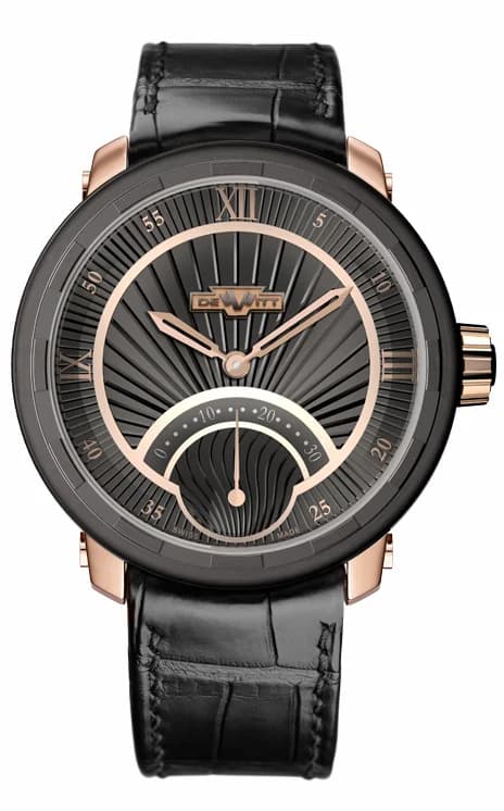 DeWitt Twenty-8-Eight Seconde Retrograde Rose Gold / Titanium with Black PVD T8.SR.001 T8-SR-001 — фото часов DeWitt Twenty-8-Eight Seconde Retrograde Rose Gold / Titanium with Black PVD T8.SR.001 T8-SR-001 — фото часов
