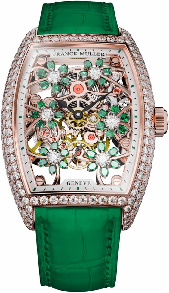 Franck Muller Ladies Collection Cintree Curvex Cut Flower 2850 S6 SQT CURVEX CUT FLOWER SA D 5N GREEN 2850 S6 SQT CURVEX CUT FLOWER SA D 5N GREEN — фото часов Franck Muller Ladies Collection Cintree Curvex Cut Flower 2850 S6 SQT CURVEX CUT FLOWER SA D 5N GREEN 2850 S6 SQT CURVEX CUT FLOWER SA D 5N GREEN — фото часов