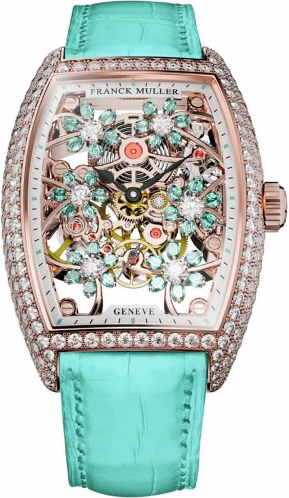 Franck Muller Ladies Collection Cintree Curvex Cut Flower 2850 S6 SQT CURVEX CUT FLOWER SA D 5N MINT 2850 S6 SQT CURVEX CUT FLOWER SA D 5N MINT — фото часов Franck Muller Ladies Collection Cintree Curvex Cut Flower 2850 S6 SQT CURVEX CUT FLOWER SA D 5N MINT 2850 S6 SQT CURVEX CUT FLOWER SA D 5N MINT — фото часов