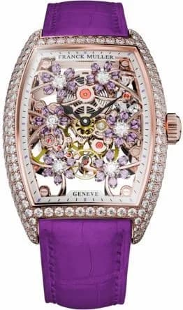 Franck Muller Ladies Collection Cintree Curvex Cut Flower 2850 S6 SQT CURVEX CUT FLOWER SA D 5N PURPLE 2850 S6 SQT CURVEX CUT FLOWER SA D 5N PURPLE — фото часов Franck Muller Ladies Collection Cintree Curvex Cut Flower 2850 S6 SQT CURVEX CUT FLOWER SA D 5N PURPLE 2850 S6 SQT CURVEX CUT FLOWER SA D 5N PURPLE — фото часов