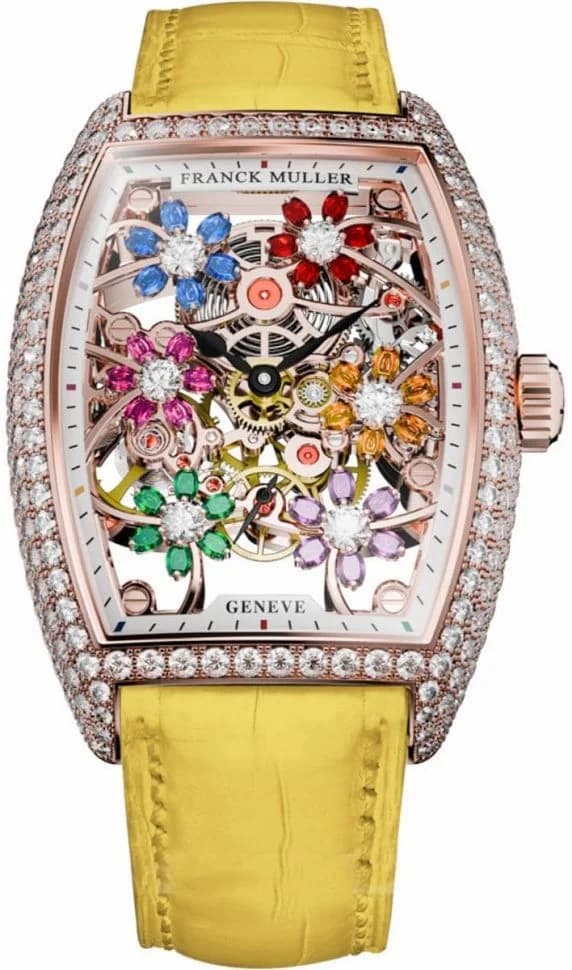 Franck Muller Ladies Collection Cintree Curvex Cut Flower 2850 S6 SQT CURVEX CUT FLOWER SA D 5N YELLOW 2850 S6 SQT CURVEX CUT FLOWER SA D 5N YELLOW — фото часов Franck Muller Ladies Collection Cintree Curvex Cut Flower 2850 S6 SQT CURVEX CUT FLOWER SA D 5N YELLOW 2850 S6 SQT CURVEX CUT FLOWER SA D 5N YELLOW — фото часов