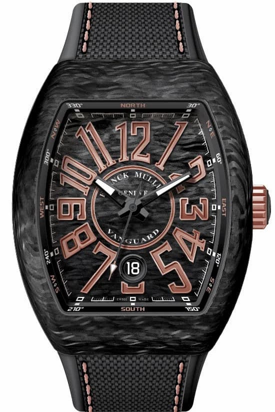 Franck Muller Mens Collection Vanguard V 41 SC DT CARBON.BL 5N V 41 SC DT CARBON-BL 5N