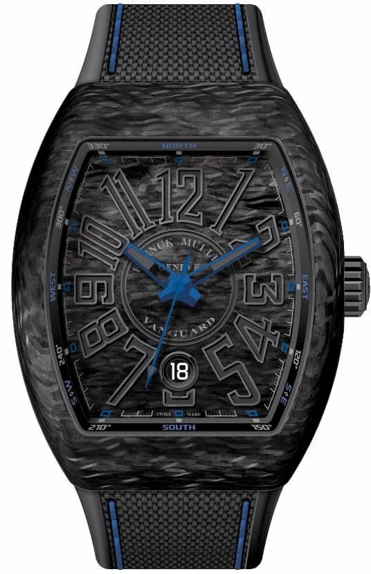 Franck Muller Mens Collection Vanguard V 41 SC DT CARBON.BL V 41 SC DT CARBON-BL