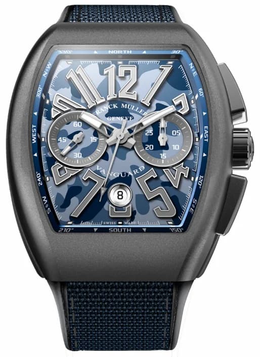 Franck Muller Mens Collection Vanguard Camouflage V 45 CC DT CAMOU Blue V 45 CC DT CAMOU Blue — фото часов Franck Muller Mens Collection Vanguard Camouflage V 45 CC DT CAMOU Blue V 45 CC DT CAMOU Blue — фото часов