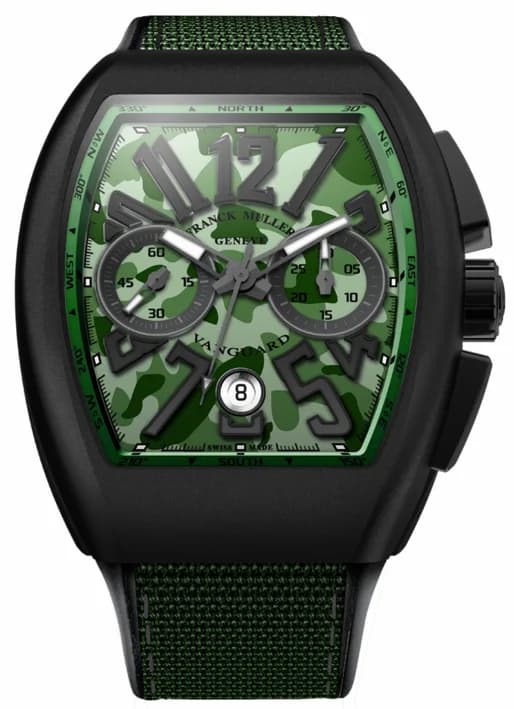 Franck Muller Mens Collection Vanguard Camouflage V 45 CC DT CAMOU Green V 45 CC DT CAMOU Green — фото часов Franck Muller Mens Collection Vanguard Camouflage V 45 CC DT CAMOU Green V 45 CC DT CAMOU Green — фото часов