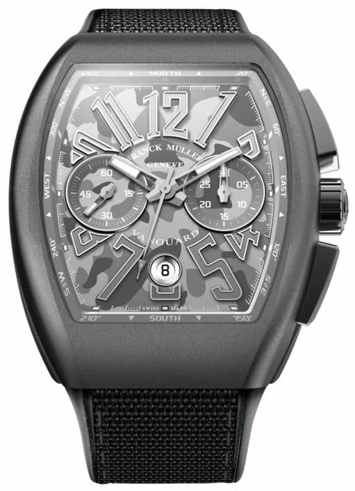 Franck Muller Mens Collection Vanguard Camouflage V 45 CC DT CAMOU Grey V 45 CC DT CAMOU Grey — фото часов Franck Muller Mens Collection Vanguard Camouflage V 45 CC DT CAMOU Grey V 45 CC DT CAMOU Grey — фото часов