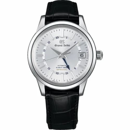 Grand Seiko Automatic Hi Beat 36000 GMT Special White Gold / Silver / Strap SBGJ207