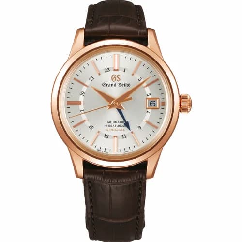 Grand Seiko Automatic Hi Beat 36000 GMT Special Pink Gold / Silver / Strap SBGJ210