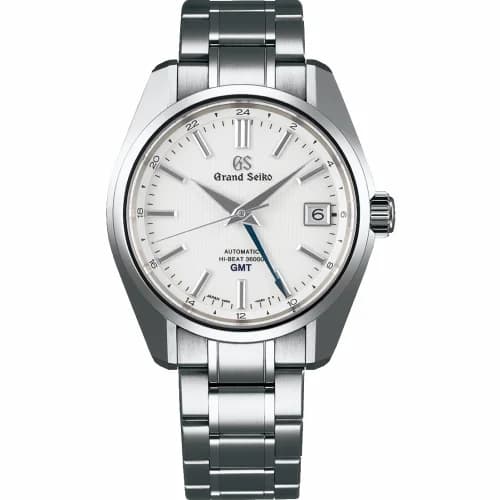 Grand Seiko Automatic Hi Beat 36000 GMT Titanium / White / Bracelet SBGJ211