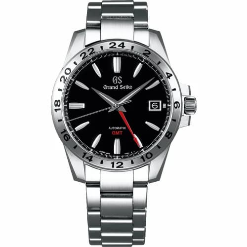 Grand Seiko Automatic GMT Stainless Steel / Black / Bracelet SBGM227