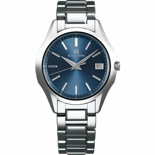 Grand Seiko Quartz Date Stainless Steel / Blue / Bracelet SBGV235