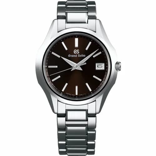 Grand Seiko Quartz Date Stainless Steel / Black / Bracelet SBGV237