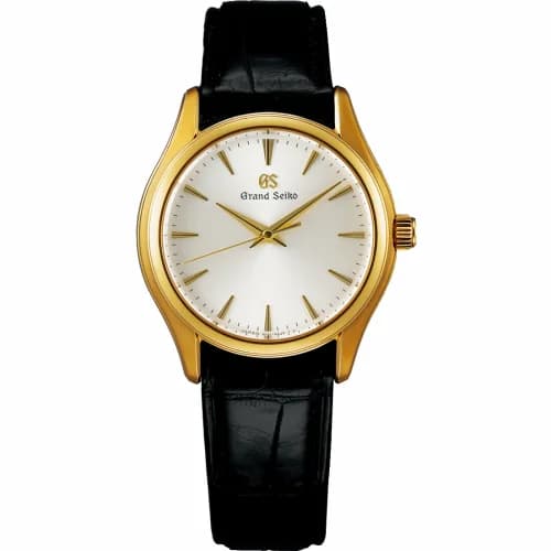 Grand Seiko Quartz Yellow Gold / Silver / Strap SBGX238