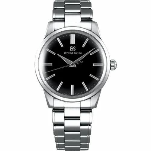 Grand Seiko Quartz Stainless Steel / Black / Bracelet SBGX321