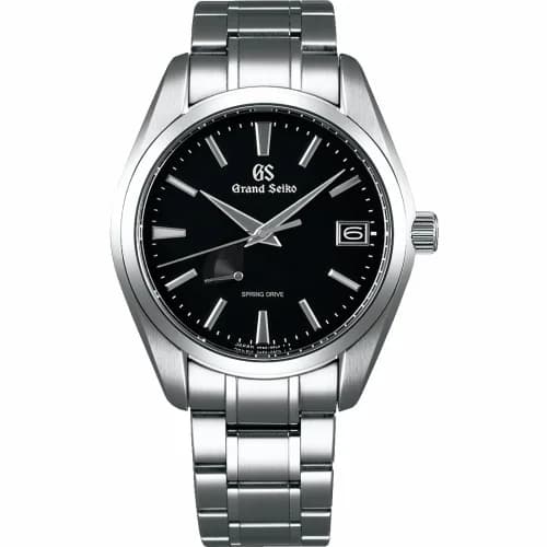 Grand Seiko Spring Drive Stainless Steel / Black / Bracelet SBGA203