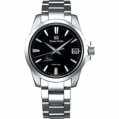 Grand Seiko Spring Drive Stainless Steel / Black / Bracelet SBGA227