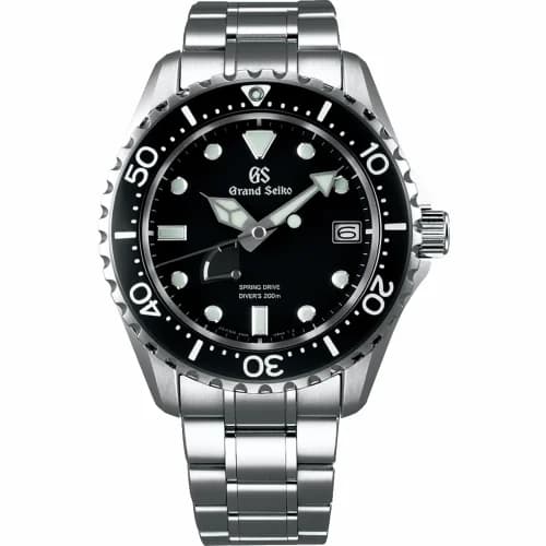 Grand Seiko Spring Drive 200 m Diver's Stainless Steel / Black / Bracelet SBGA229