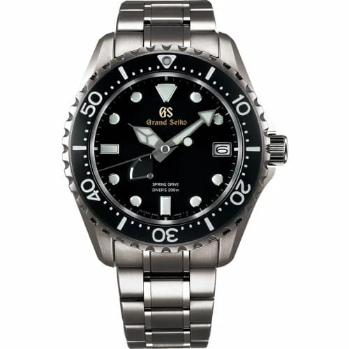Grand Seiko Spring Drive 200 m Diver's Titanium / Black / Bracelet SBGA231