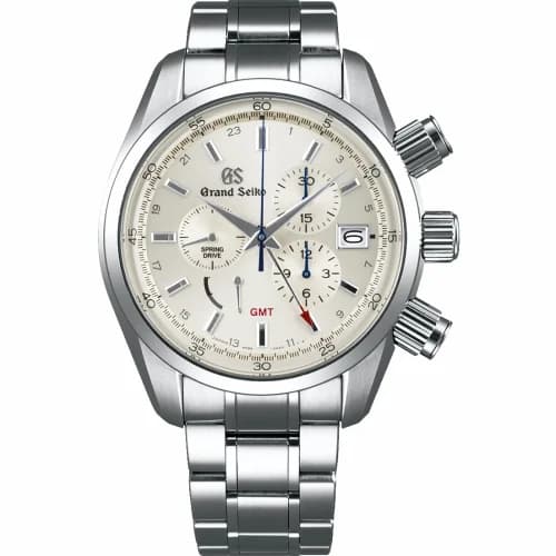 Grand Seiko Spring Drive Chronograph Stainless Steel / Silver / Bracelet SBGC201