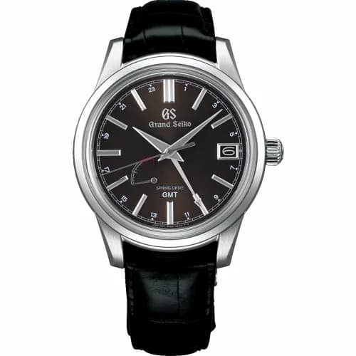 Grand Seiko Spring Drive GMT Stainless Steel / Black / Strap SBGE227