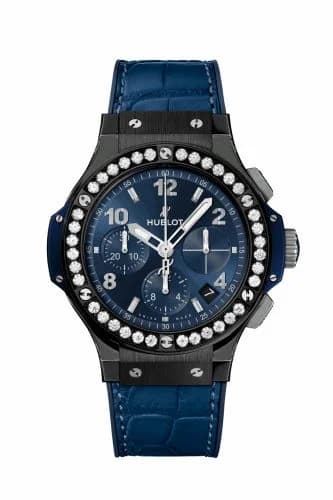 Hublot Big Bang Original 41 Ceramic - Diamond / Blue / Alligator 341.CM.7170.LR.1204