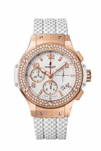 Hublot Big Bang Original 41 Red Gold - Diamonds / White / Rubber 341.PE.230.RW.114