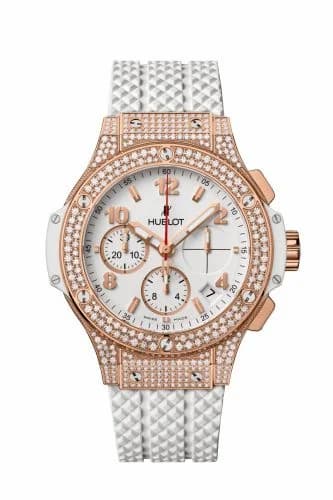 Hublot Big Bang Original 41 Red Gold - Pavé / White / Rubber 341.PE.230.RW.174