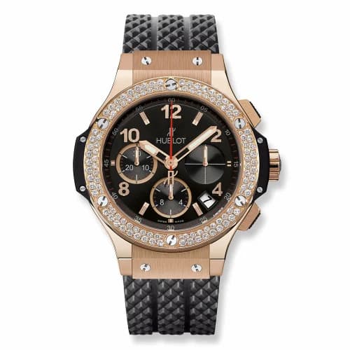 Hublot Big Bang Original 41 Red Gold - Diamond / Black / Rubber 341.PX.130.RX.114